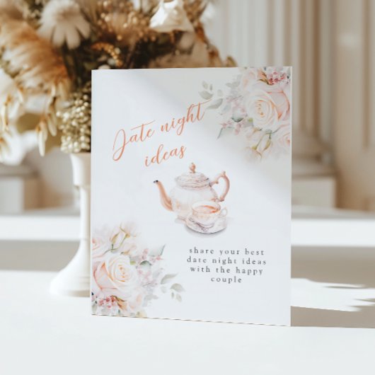 Pastel Blooms Brautparty Date Night Ideas Sockelschild