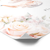 Pastel Blooms Bridal Tee Party Dessert Bar Poster (Ecke)
