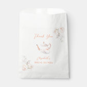 Pastel Blooms Bridal Tee Party Geschenktütchen (Vorderseite)