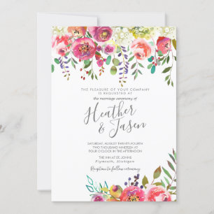 Pastel Blooms Fantasy Floral Wedding Einladung