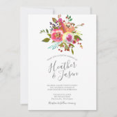 Pastel Blooms Fantasy Floral Wedding Einladung (Vorderseite)