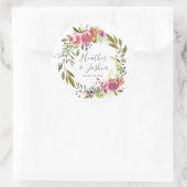 Pastel Blooms Fantasy Floral Wedding Runder Aufkleber (Tasche)