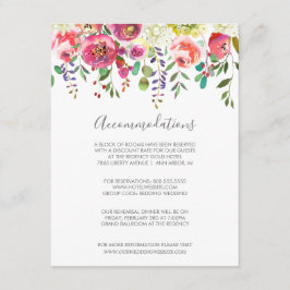 Pastel Blooms Fantasy Floral Wedding Unterkunft Begleitkarte
