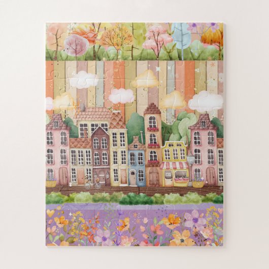 Pastel Blooms Nachbarschaft Puzzle (Vertikal)