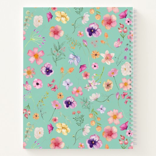 Pastel Blooms SpiralNotebook Notizblock (Rückseite)