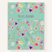 Pastel Blooms SpiralNotebook Notizblock (Vorderseite)