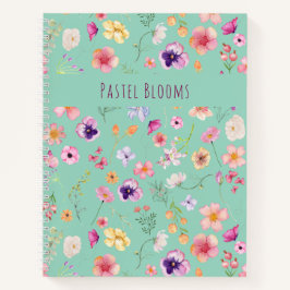 Pastel Blooms SpiralNotebook Notizblock