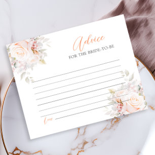 Pastel Blooms Tee Party Brautparty Advice Card