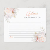 Pastel Blooms Tee Party Brautparty Advice Card (Vorderseite)