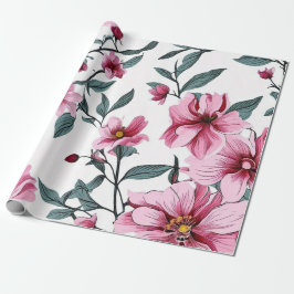 Pastel Blooms Wasserfarbe Geschenkpapier