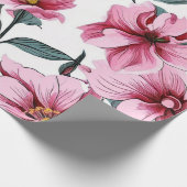 Pastel Blooms Wasserfarbe Geschenkpapier (Ecke)