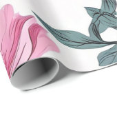 Pastel Blooms Wasserfarbe Geschenkpapier (Rolleneckpunkt)