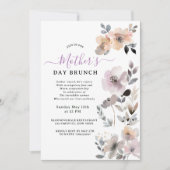 Pastel Blooms Watercolor Floral Mother Day Einladung (Vorderseite)