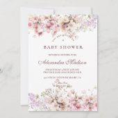 Pastel Blossom Baby Shower Einladung (Vorderseite)