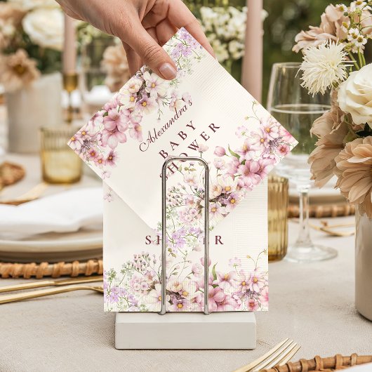 Pastel Blossom Baby Shower Serviette