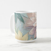 Pastel Blossom Burst: Muster für Blumenexplosionen Kaffeetasse (Vorderseite Links)
