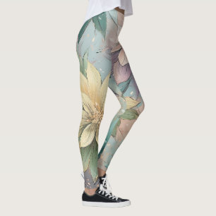 Pastel Blossom Burst: Muster für Blumenexplosionen Leggings