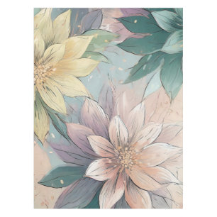 Pastel Blossom Burst: Muster für Blumenexplosionen Tischdecke