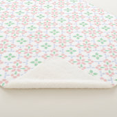 Pastel Blossom Meadow Tile Sherpadecke (3/4)