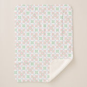 Pastel Blossom Meadow Tile Sherpadecke (Vorderseite)