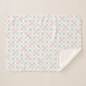 Pastel Blossom Meadow Tile Sherpadecke (Vorderseite (Horizontal))