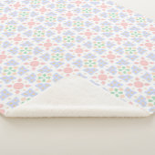 Pastel Blossom Mosaic Blanket Sherpadecke (3/4)