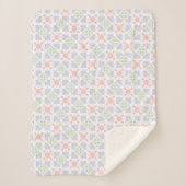 Pastel Blossom Mosaic Blanket Sherpadecke (Vorderseite)