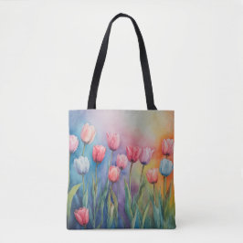 Pastel Blossom Tulips Tasche