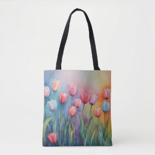Pastel Blossom Tulips Tasche
