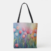 Pastel Blossom Tulips Tasche (Rückseite)