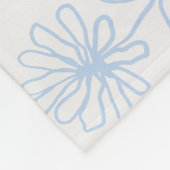 Pastel Blue Abstrakt floral Botanischer Garten Kun Fleecedecke (Ecke)