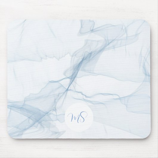 Pastel Blue Abstrakt Personalisiert Mousepad (Vorne)