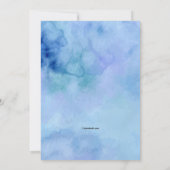 Pastel Blue Abstrakte religiöse Einladung (Rückseite)