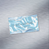 Pastel Blue Agate Gold Glitzer Luxury Magnetische Visitenkarte (Beispiel)