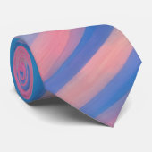 Pastel Blue and Pink Artsy Tie Krawatte (Gerollt)