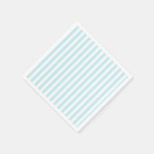 Pastel Blue and White Striped Paper napkin Serviette (Ecke)