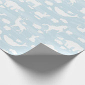 Pastel Blue Animal Shaped Clouds Geschenkpapier (Ecke)