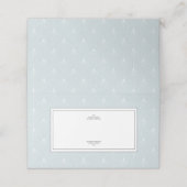 Pastel Blue Art Deco Muster Place Name Card Platzkarte (Außenseite Aufgefaltet)