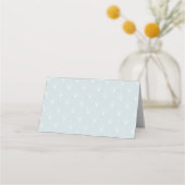 Pastel Blue Art Deco Muster Place Name Card Platzkarte (Rückseite)