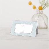 Pastel Blue Art Deco Muster Place Name Card Platzkarte (Vorderseite)