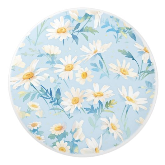 Pastel Blue Beauty Keramikknauf (Vorderseite)