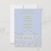 Pastel Blue bietet elegante uAwg RSVP Karte (Rückseite)