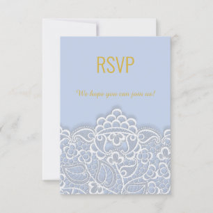Pastel Blue bietet elegante uAwg RSVP Karte