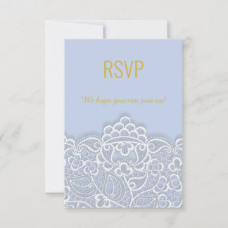 Pastel Blue bietet elegante uAwg RSVP Karte