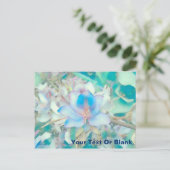 Pastel Blue Blossom Postkarte (Stehend Vorderseite)