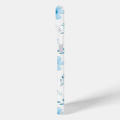 Pastel Blue Boho Blumenmuster-Blume Case-Mate iPhone Hülle (Rückseite / Links)