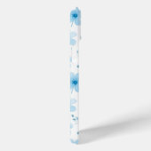 Pastel Blue Boho Blumenmuster-Blume Case-Mate iPhone Hülle (Rückseite / Rechts)