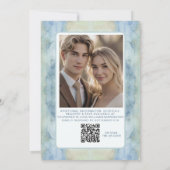 Pastel Blue Boho Digital Wedite Invite QR Code Einladung (Rückseite)