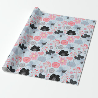 Pastel Blue Botanical Harmony Wrapper Geschenkpapier