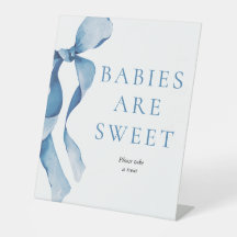 Pastel Blue Bow Baby Dusche Babys sind süß